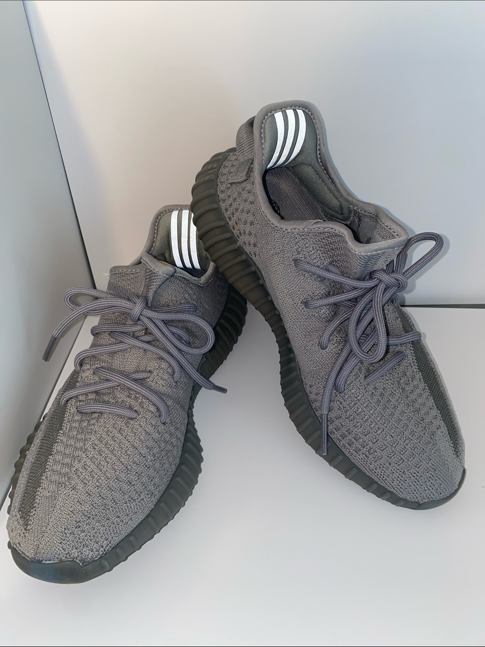 Adidas Yeezy  Boost 350 V2 Steel Grey IF3219 Primeknit Sneakers Men’s 7.5 Exc